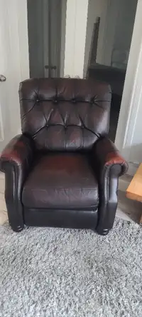 Comfortable Leather reclining chairs.  Good for man cave.