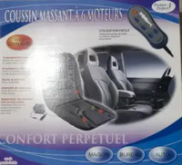 6-MOTOR Massaging Cushion - Car Home Office Thigh Back Massager
