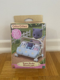 Calico critter triplet’s stroller toy