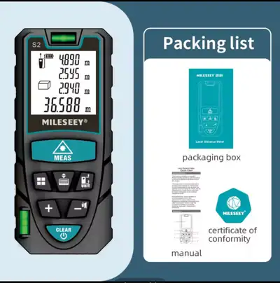 MILESEEY Laser Distance Meter S2 40M, View more