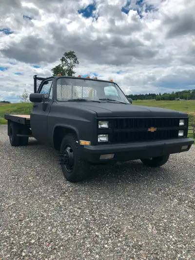 Just in time for fire season. Freshly restored 1982 Chevy 1 ton dually flat deck. 6.2 Diesel with a...