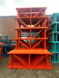 Used 36” deep frames - 9’ and 14’ tall - pallet rack