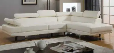 White Leather Sectional Sofa, View more