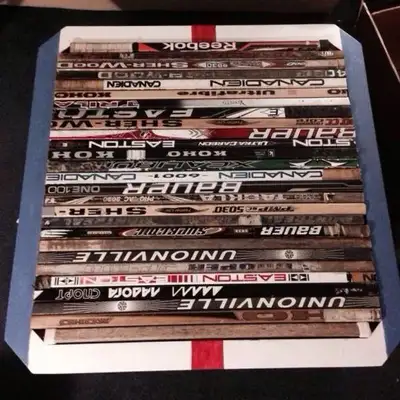 Coffee Table made from Hockey Sticks, View more