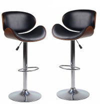 BRAND NEW DESIGNER BAR STOOL IN BENTWOOD AND FAUX LEATHER...