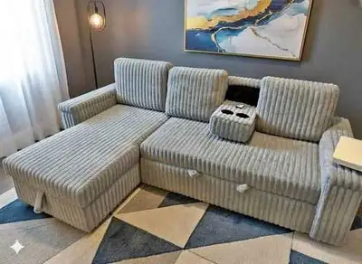 Stylish Sectional Sofa with Storage, View more