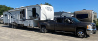 5th wheel trailer & golf cart for sale