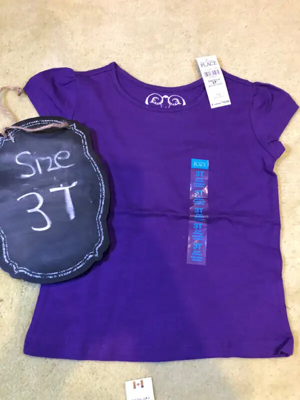 Brand New - Children's Place PURPLE Perfect t-shirts - 3T Girls62864744184451121