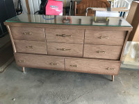 Vintage wood dresser and bureau