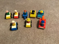 Vintage Fisher Price vehicles and figures