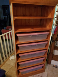 Wood shelf units each $80