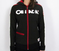 Women's 2010 Team Canada HBC Olympic Zip up Soft Shell Poly Hood