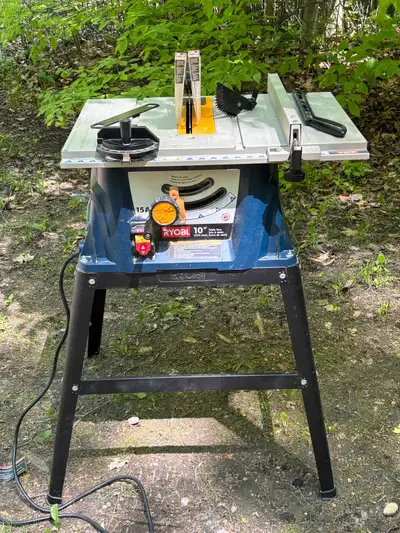 RYOBI 10” table saw with stand, View more