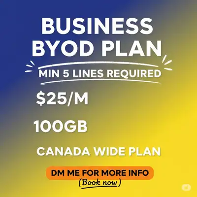 Mobile Plans – 5 Lines, 100GB Each at $25, View more