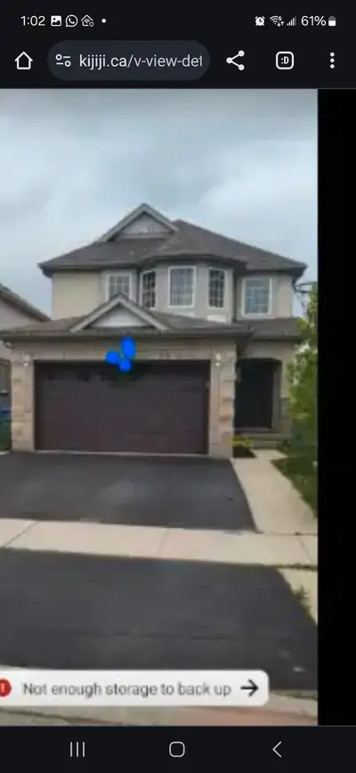 One bedroom walkout basement for rent separate entrance Guelph south end area Utilities include. and...
