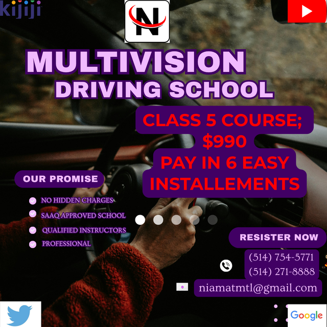 CLASS 5 DRIVING COURSE BY SAAQ APPROVED DRIVING SCHOOL585103926331320322