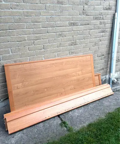 Queen bed headboard, footboard, 2 side rails, View more