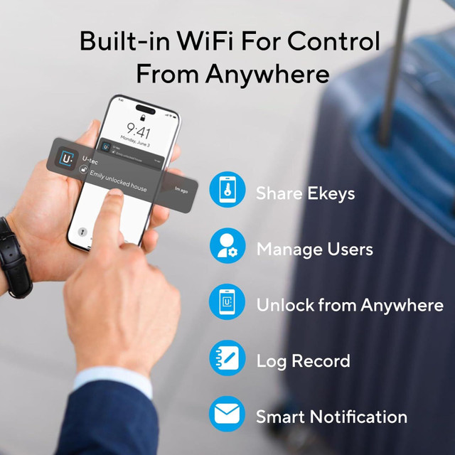 Brand New ULTRALOQ Smart Locks for Front Door - U-Bolt Pro WiFi in Security Systems in Mississauga / Peel Region - Image 4