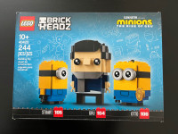 Retired LEGO Minions Brickheadz Gru Stuart and Otto 40420