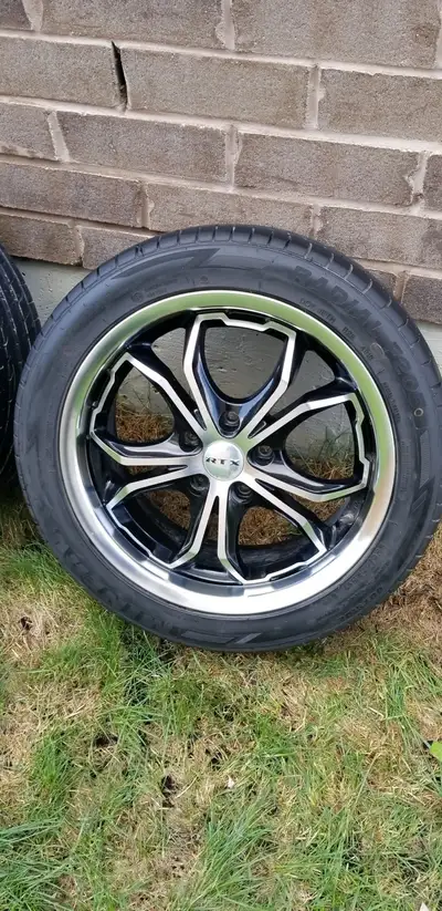 I'm selling a set of RTX rims and tires, sized at 225/45R17, in used one time good condition. These...