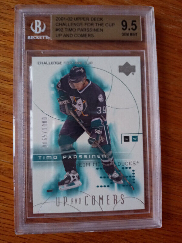 2001-02 UPPER DECK Up And Comers TIMO PARSSINEN CARD #92 BGS 9.5 in Arts & Collectibles in St. Catharines - Image 2