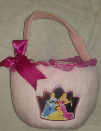 Pink Fur Disney Princess Easter Egg Basket