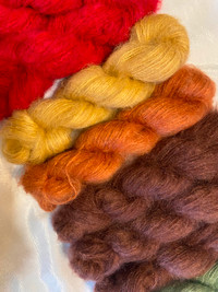Fine Mohair Wool Yarn Coordinated Colors