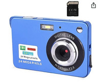 Digital Camera,2.4 Inch FHD Pocket Cameras Rechargeable 24MP Cam