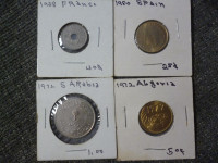 France Spain Saudi Arabia Algeria old coin lot