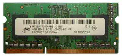 Micron 4GB PC3-10600 DDR3-1333MHz laptop ram memory, View more