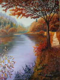 Painting "Autumn colors". Handmade, streched canvas, oil.