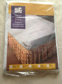 New Vinyl Hospital Bed Mattress Protector Zippered, White