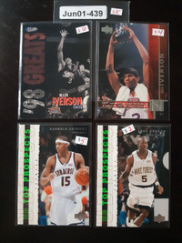 Basketball  lot Allen Iverson Game Day Greats Carmelo Anthony