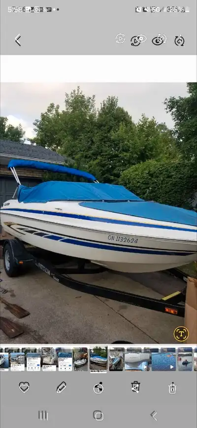 2009 17ft bow rider 7 seater 4 cylinder merc cruiser 130hp great on gas No hour meter Runs good Poss...