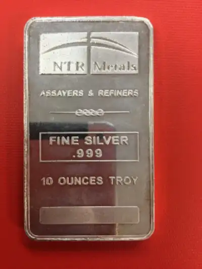 NTR Metals 10oz silver bar .999 pure. $6.50 over spot per oz. No Offers No Trades Thank You Please V...