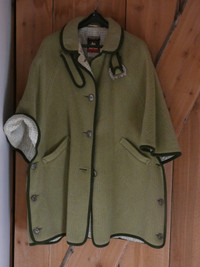 Loden poncho coat, original made in Austria