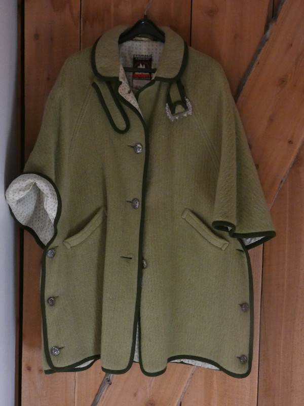 Loden poncho coat, original made in Austria in Women's - Tops & Outerwear in St. Catharines