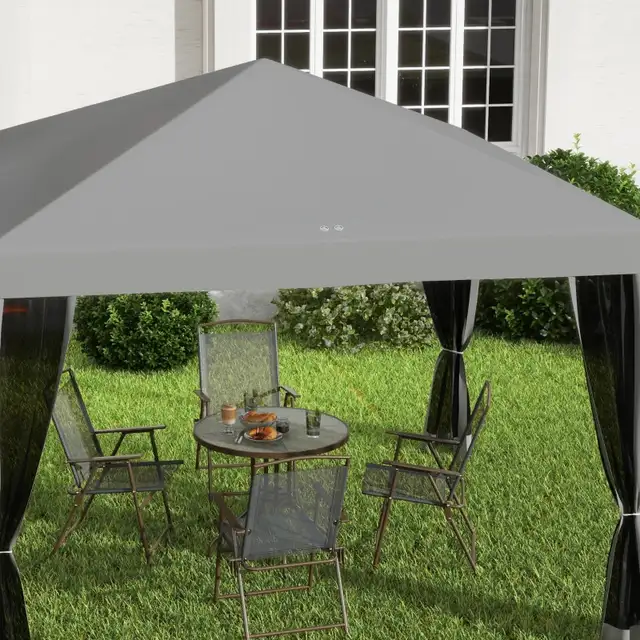 Outsunny Pop Up Canopy Tent Gazebo with Removable Mesh in Outdoor Décor in Markham / York Region - Image 3