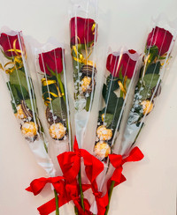 Roses single rose with Ferrero $7
