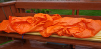 Free - Orange tarp. Appx size is 28 x 10. Use