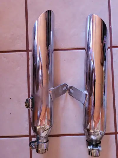 I have these two Mac pipes, that I had on y 454 LTD for a few years. I went back to the stock muffle...