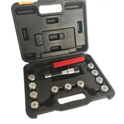R8 Shank ER32 Chuck Holder Set With 11 PC Collets Set 054040, View more