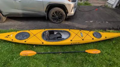 14 ft Pelican Kayak with comfortable seating featuring an Ergo-Flex seat! This used kayak is in good...