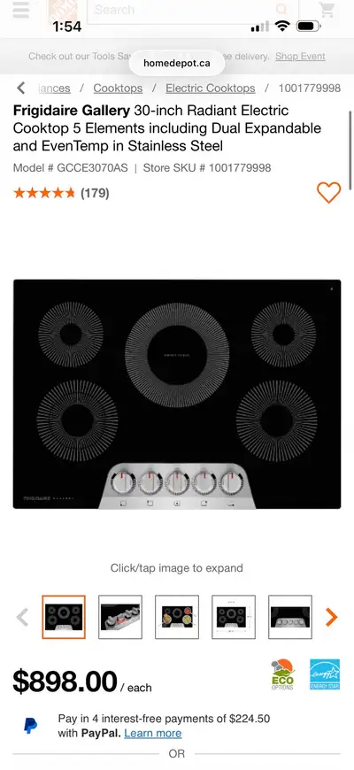 Brand New Frigidaire Gallery 30-inch Radiant Electric Cooktop 5, View more