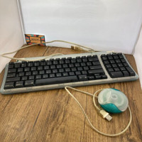 Vintage Apple Keyboard Grey M2452 and Mouse (Off Leased)
