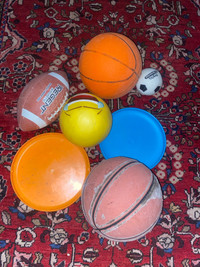 All for 5$ Used Balls Football Basketball & Freebee