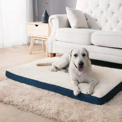 Dog bed for medium，large and extra large dogs. COLOR：grey&white brown&white brown SIZE： M：76*51*7.5c...