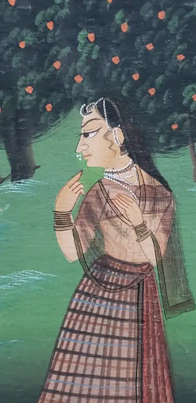 Mughal miniature painting on canvas in Arts & Collectibles in Ottawa - Image 5