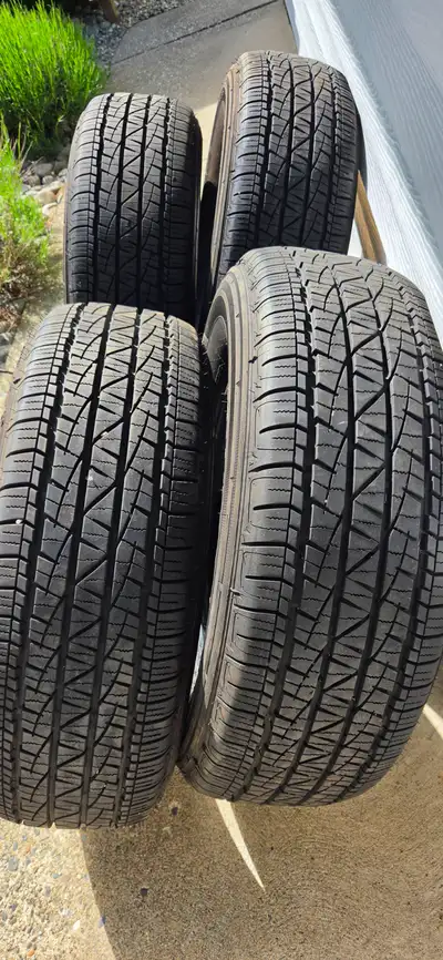 Almost brand new set of four 265/65/R17 Firestone Destination LE2 M+S tires for sale. The tires only...