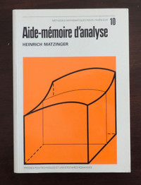 Livre de mathématique : Aide-mémoire d'analyse